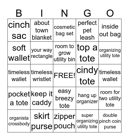 thirty-one Bingo Card