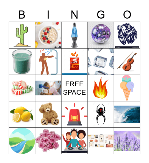 SENSORY BINGO Card