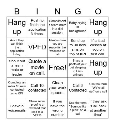 UpFunnel Bingo Card
