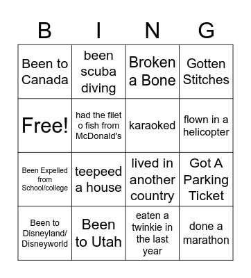 BIG X NPRP Bingo Card