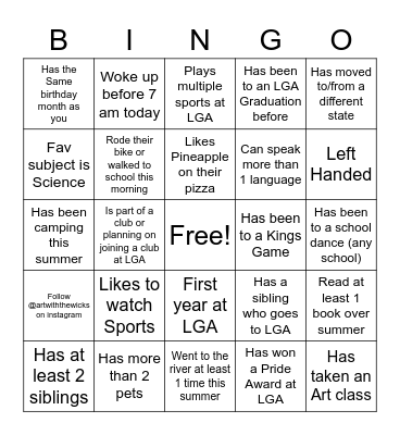 Bingo Card