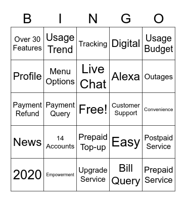 JPS CAG Engagement Activity Bingo Card