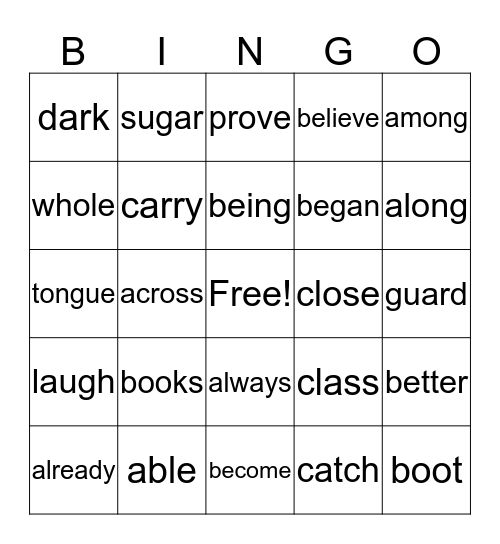 25-49 "C" Bingo Card