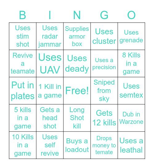 Rebirth Bingo! Bingo Card