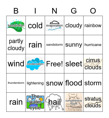 Weather! Bingo Card