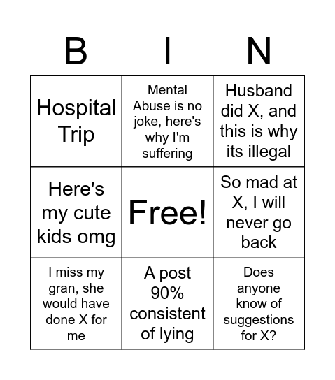 What's Ashleys next post Bingo Card