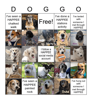 Fall 2022 DOGGO Bingo Card