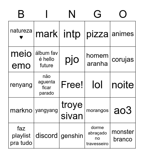 juni bingo Card