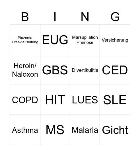 Staatsbingo 2.0 Bingo Card