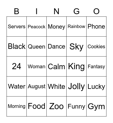 The 45th Bingo Card