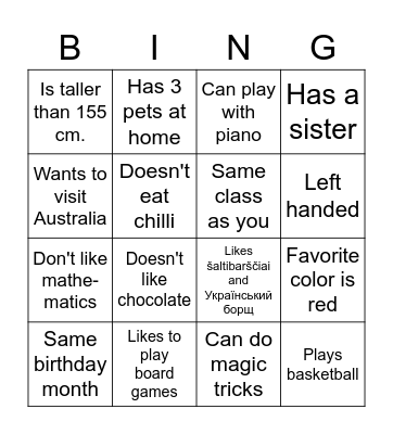 NAISIAI Bingo Card