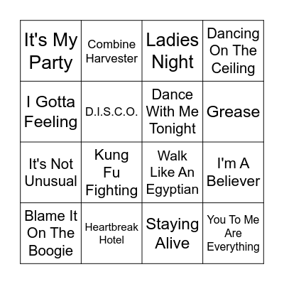 GUILTY PLEASURES Bingo Card