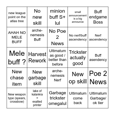 Bingo Card