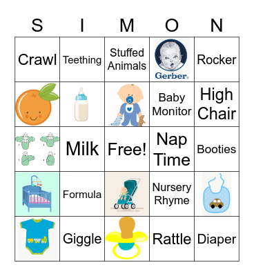 BB Simon Bingo 1 Bingo Card