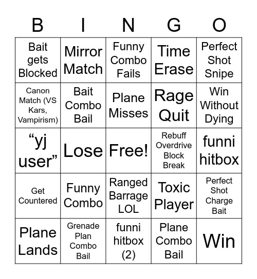 Young Joseph Bingo Card