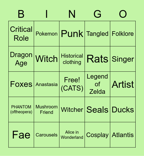 How similar are you to Pines? Bingo Card