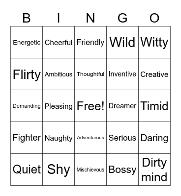 - Bingo Card