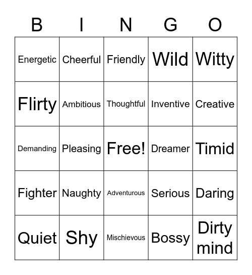 - Bingo Card