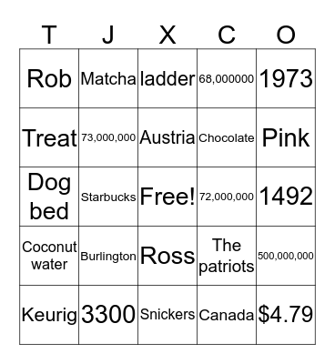 Bingo Card