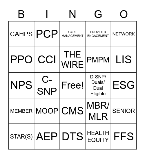 LINGO BINGO Card