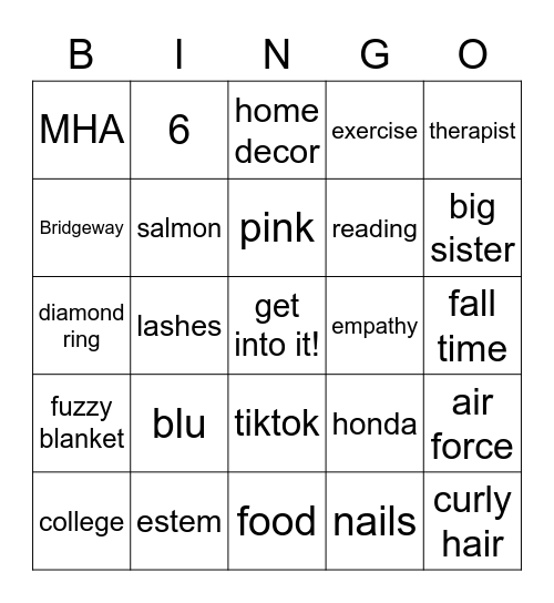 Miss. BRI-NGO Bingo Card