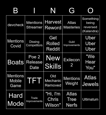 3.19 Bingo Card