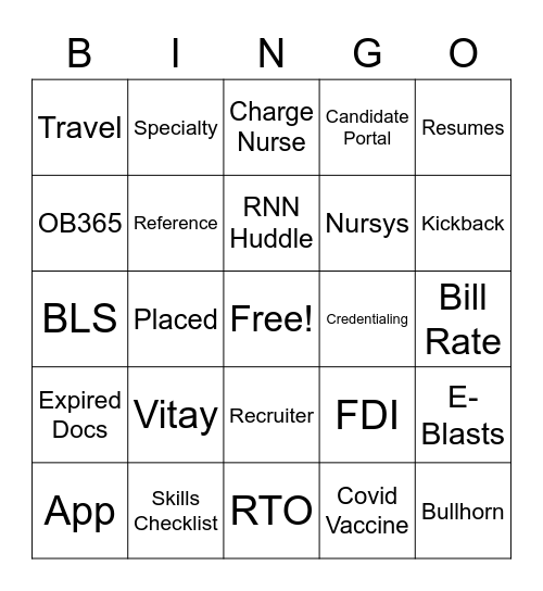 RNN Bingo Card