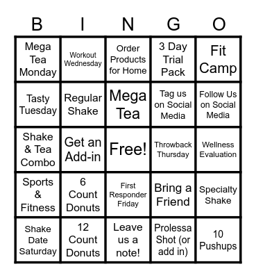 Strike Bingo Card