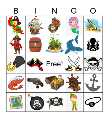 Pirate Bingo Card