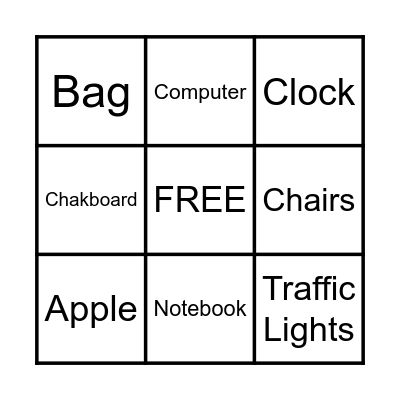 BACK TO SCHOOL BINGO Card