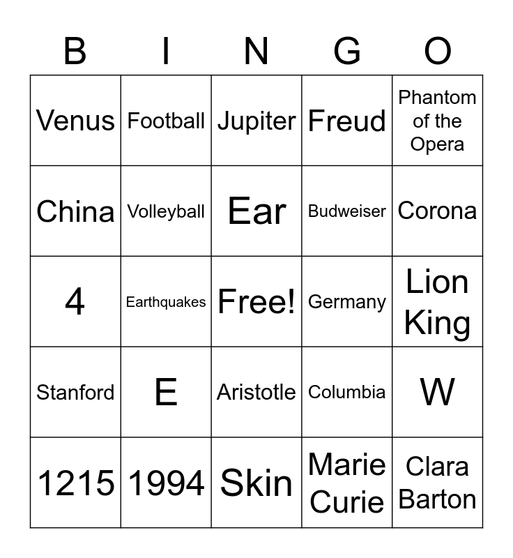 BACK TO SCHOOL BINGO Round 3 Bingo Card