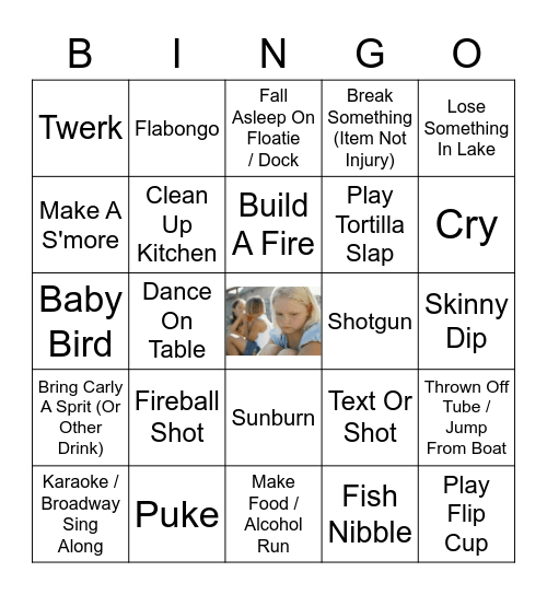 CAMP CARLZ Bingo Card