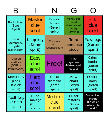 Maximum Effort SKILLING Bingo Card