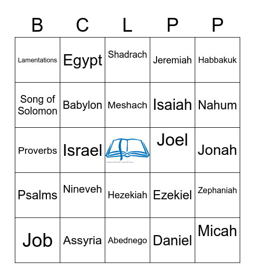 Old Testament Survey Bible Bingo Card