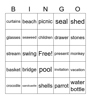 Storybook Review Bingo Card
