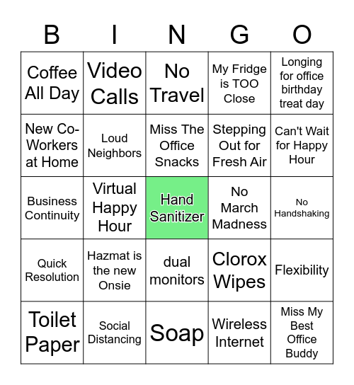 DD Bingo Card