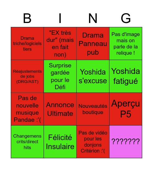 PLL72 Bingo Card
