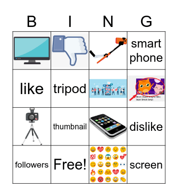Blogger words Bingo Card