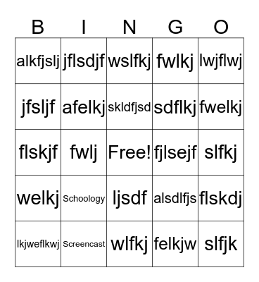 iPads In Education Bingo Card