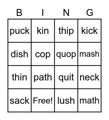 Substep 1.3 Bingo Card