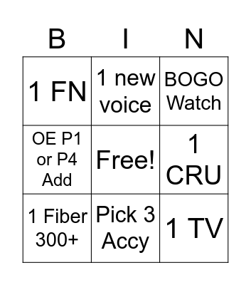 August Daily BINGO Card