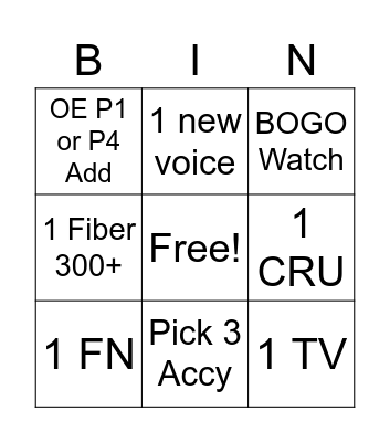 August Daily BINGO Card