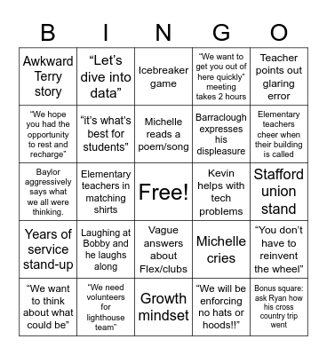 2022 Opening Day Bingo Card