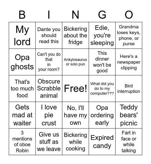 VermBingo 2022 summer Bingo Card