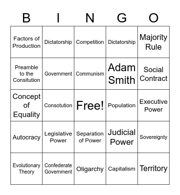 Bingo Card