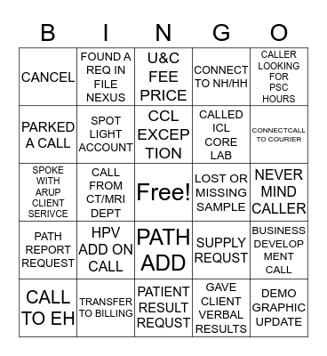 CUSTOMER SERVICE WEEK 2015 Bingo Card