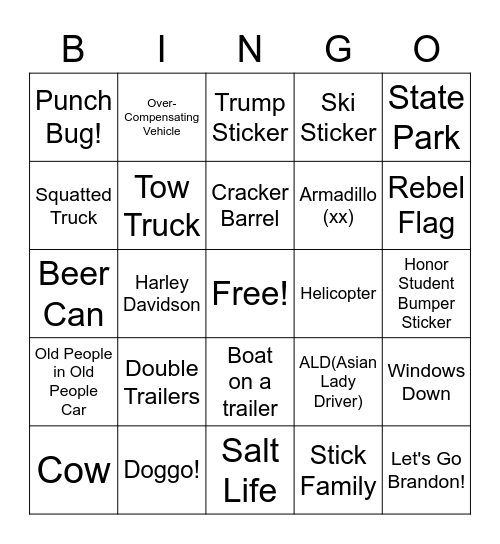 Pringle's B-day Dover Trek! Bingo Card