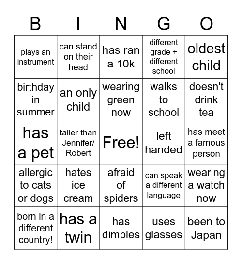 BINGO Card