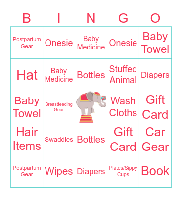 Emma's Baby BINGO! Bingo Card