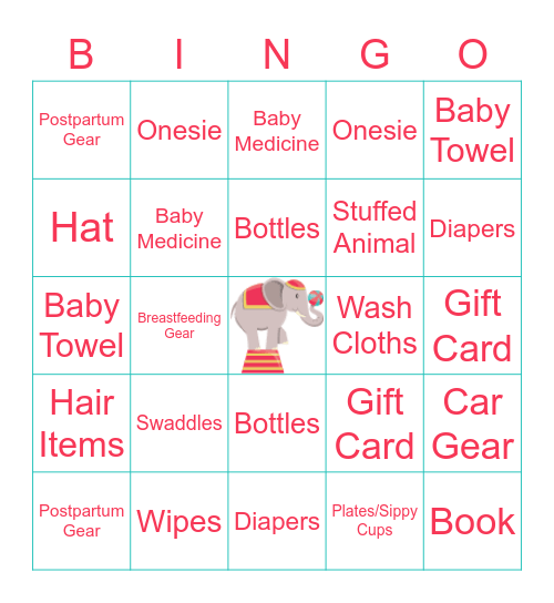 Emma's Baby BINGO! Bingo Card